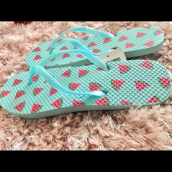 🍉Blue Watermelon 🍉 Beach / Pool FLIP FLOPS NWT🏷 - Picture 3 of 8